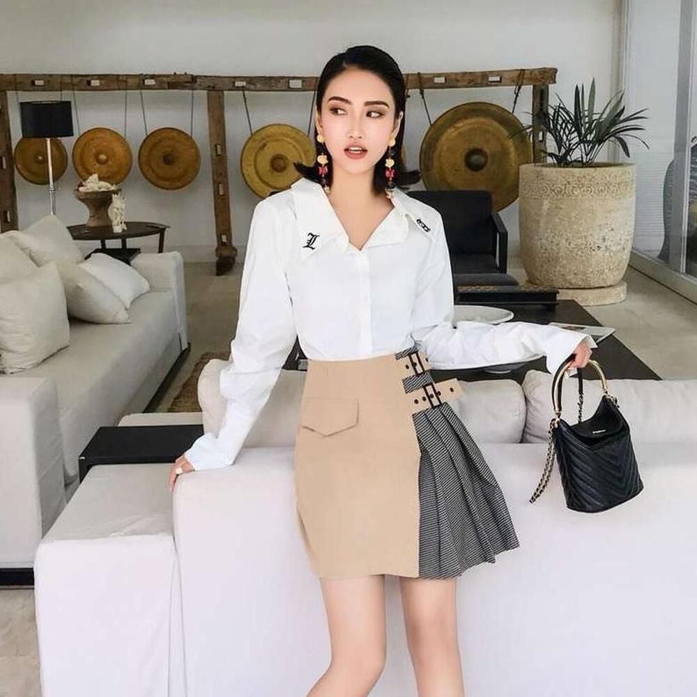 Unbranded Women's Tan and Cream Skirt